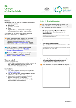 Form 3B: Change of charity details