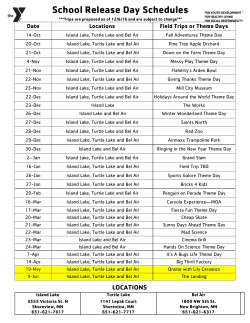 School Release Day Schedules