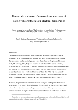 Democratic exclusion: Cross-sectional measures of voting rights
