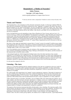 Harpsichord - a mother of necessity