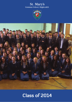 Class of 2014 - St Mary`s Grammar School Magherafelt