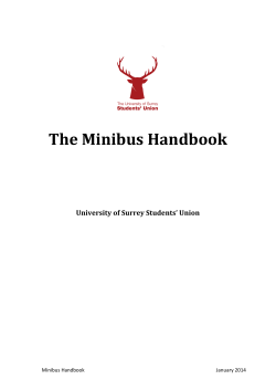 The Minibus Handbook - University of Surrey Students` Union