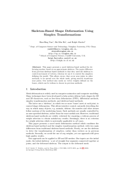 Skeleton-Based Shape Deformation Using Simplex Transformations