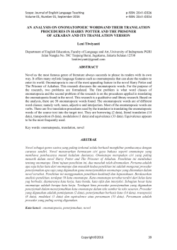 an analysis on onomatopoeic wordsand their translation procedures