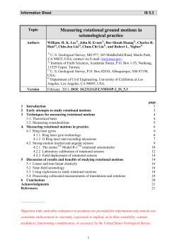 Measuring rotational ground motions in seismological