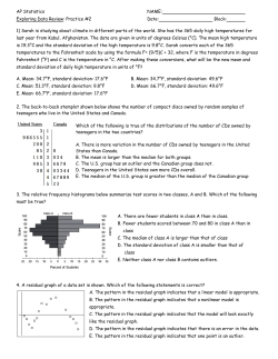 Exploring Data Review: Practice #2 Date