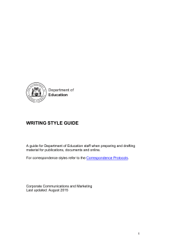 Guideline - The Department of Education