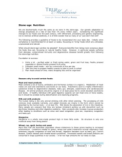 Stoneage Diet - True Medicine