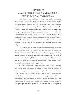 impact of socio-cultural factors on environmental