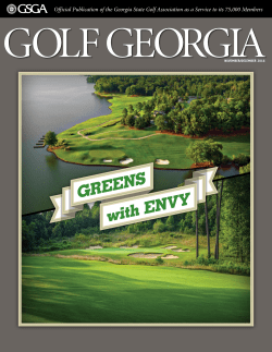 Official Publication of the Georgia State Golf Association as a