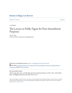 The Lawyer as Public Figure for First Amendment Purposes