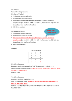 SOP and POS: Please follow the procedure: SOP: (Sum of Product