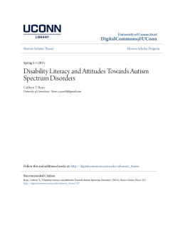 Disability Literacy and Attitudes Towards Autism Spectrum Disorders