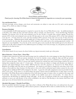 Event Policies and Procedures