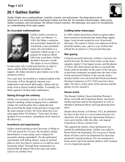 26.1 Galileo Galilei