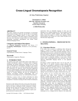 Cross-Lingual Onomatopoeia Recognition - ameipc