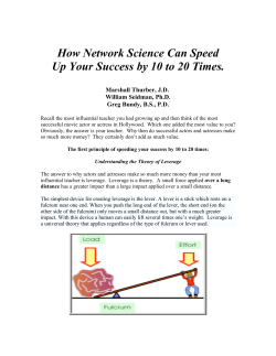 How Network Science Can Speed Up Your Success by 10 to 20