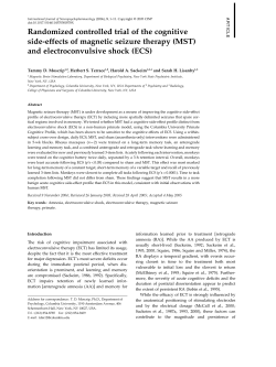 and electroconvulsive shock (ECS)