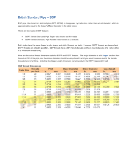 British Standard Pipe &ndash; BSP