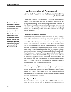Psychoeducational Assessment