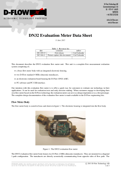 dn32 evaluation meter data sheet - D-Flow