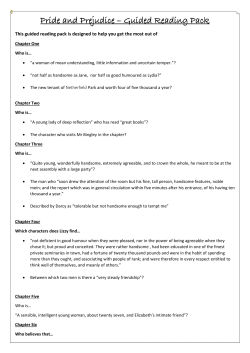 Pride and Prejudice &ndash; Guided Reading Pack