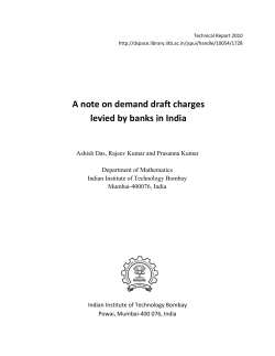 A note on demand draft charges levied by banks in India