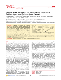 Effect of Silicon and Sodium on Thermoelectric Properties of