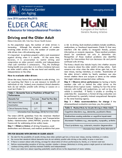 Driving and the Older Adult