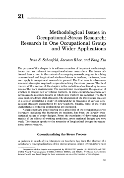 Methodological issues in occupational-stress research