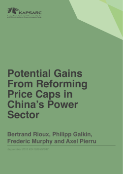 Potential Gains From Reforming Price Caps in China`s