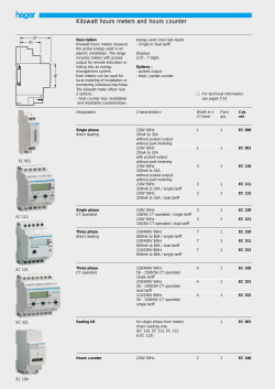 Kilowatt hours meters and hours counter