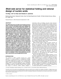 Sfold web server for statistical folding and rational design of nucleic