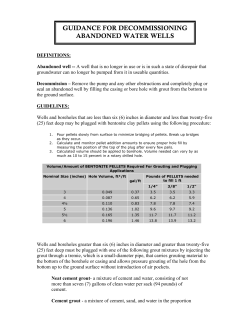 GUIDANCE FOR DECOMMISSIONING ABANDONED WATER WELLS