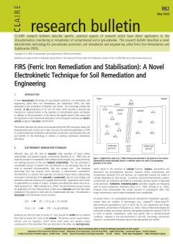 FIRS (Ferric Iron Remediation and Stabilisation)