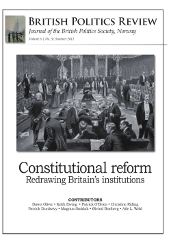 Constitutional reform - British Politics Society Norway