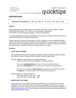 PREPOSITIONS