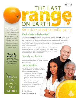 An activity to teach mindful eating