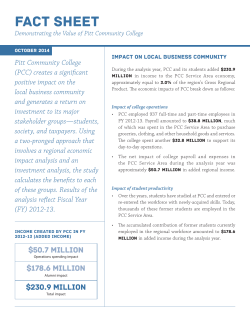 pcc economic impact study