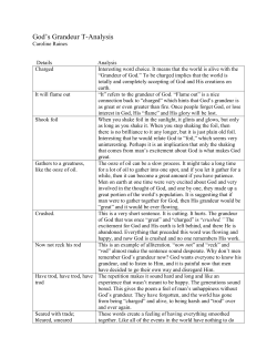 God`s Grandeur T-Analysis