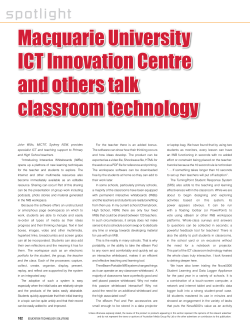 Case Study, Macquarie ICT Innovation Centre and others talk