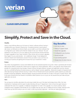 Simplify, Protect and Save in the Cloud.