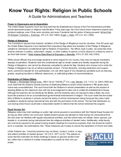 Know Your Rights: Religion in Public Schools Briefer