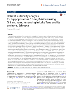 Habitat suitability analysis for hippopotamus (H. amphibious) using