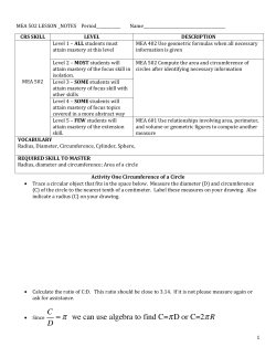Unit 27 MEA 502 Lesson Notes