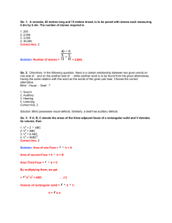 Qs. 1: A veranda, 40 metres long and 15 meters