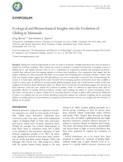 Ecological and Biomechanical Insights into the
