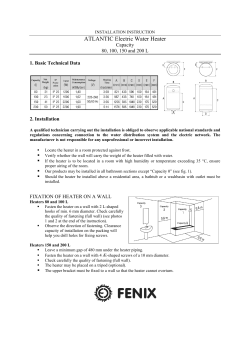 ATLANTIC Electric Water Heater