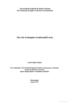 The role of metaphor in informative texts