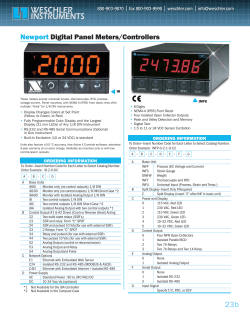 i8 Digital Panel Meters/Controllers Catalog Page